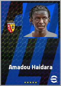 Amadou Haidara eFootball 2026 player card, 73 OVR CMF