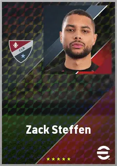 Zack Steffen eFootball 2026 player card, 74 OVR GK
