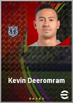 Kevin Deeromram eFootball 2026 player card, 71 OVR LB