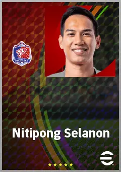 Nitipong Selanon eFootball 2026 player card, 66 OVR RB