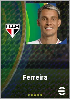 Ferreira eFootball 2026 player card, 75 OVR LWF