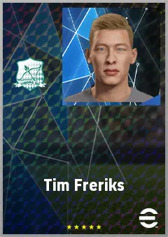 Tim Freriks eFootball 2026 player card, 68 OVR CF