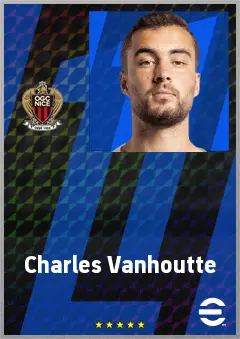 Charles Vanhoutte eFootball 2026 player card, 73 OVR DMF