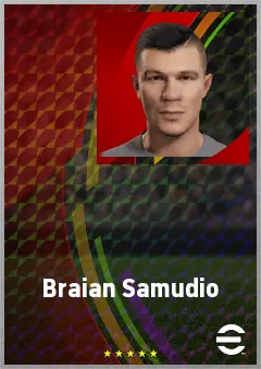 Braian Samudio eFootball 2026 player card, 70 OVR CF