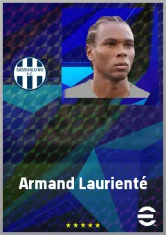 Armand Laurienté eFootball 2026 player card, 76 OVR LWF