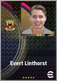 Evert Linthorst eFootball 2026 player card, 70 OVR DMF