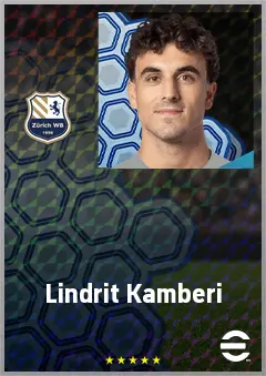 Lindrit Kamberi eFootball 2026 player card, 71 OVR CB