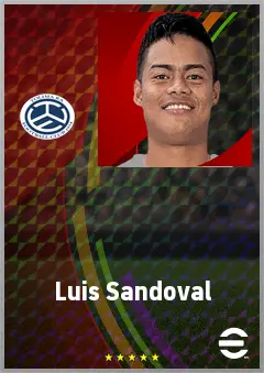 Luis Sandoval eFootball 2026 player card, 71 OVR CF