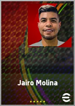 Jairo Molina eFootball 2026 player card, 70 OVR CF