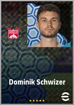 Dominik Schwizer eFootball 2026 player card, 67 OVR LMF