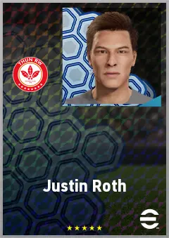 Justin Roth eFootball 2026 player card, 66 OVR DMF