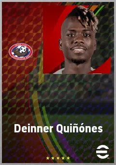 Deinner Quiñónes eFootball 2026 player card, 71 OVR LWF