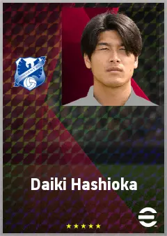 Hashioka Daiki eFootball 2026 player card, 71 OVR RB