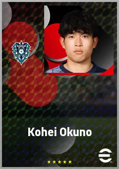 Okuno Kohei eFootball 2026 player card, 66 OVR DMF