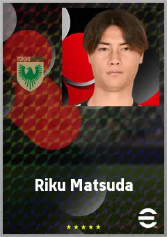 Matsuda Riku eFootball 2026 player card, 65 OVR RB