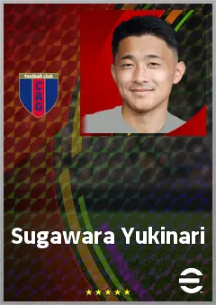 Sugawara Yukinari eFootball 2026 player card, 74 OVR RB