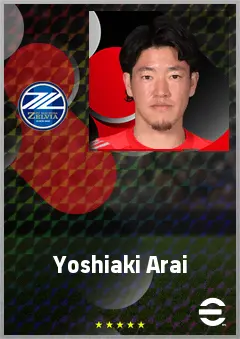 Arai Yoshiaki eFootball 2026 player card, 65 OVR GK