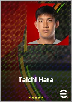 Hara Taichi eFootball 2026 player card, 65 OVR LWF