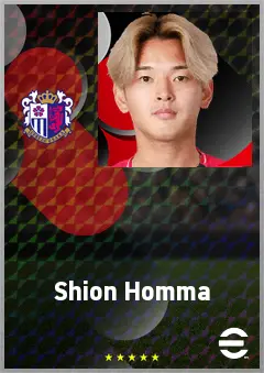 Homma Shion eFootball 2026 player card, 68 OVR LWF