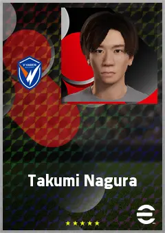 Nagura Takumi eFootball 2026 player card, 65 OVR AMF