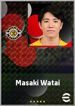 Watai Masaki eFootball 2026 player card, 69 OVR AMF