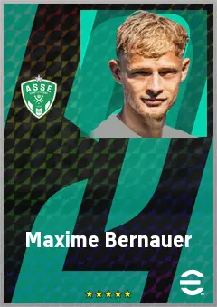 Maxime Bernauer eFootball 2026 player card, 68 OVR CB