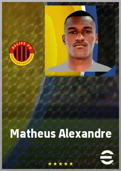 Matheus Alexandre eFootball 2026 player card, 72 OVR RB