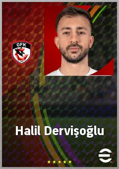 Halil Dervişoğlu eFootball 2026 player card, 69 OVR SS