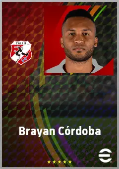 Brayan Córdoba eFootball 2026 player card, 68 OVR CB