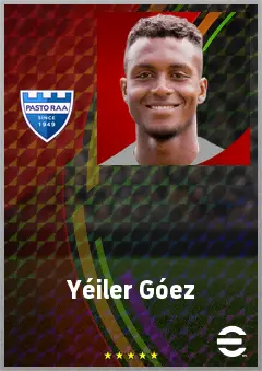 Yéiler Góez eFootball 2026 player card, 70 OVR CMF