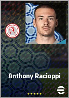 Anthony Racioppi eFootball 2026 player card, 73 OVR GK