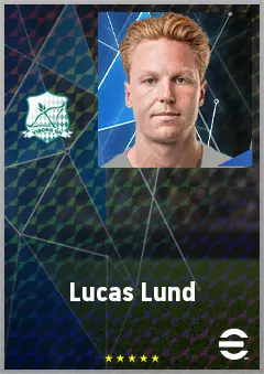 Lucas Lund eFootball 2026 player card, 70 OVR GK