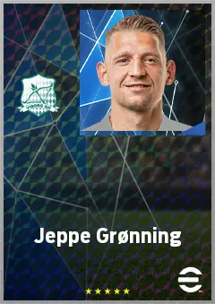 Jeppe Grønning eFootball 2026 player card, 69 OVR DMF