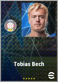 Tobias Bech eFootball 2026 player card, 71 OVR RWF
