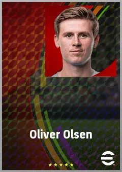 Oliver Olsen eFootball 2026 player card, 67 OVR RB