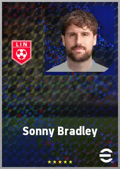 Sonny Bradley eFootball 2026 player card, 70 OVR CB