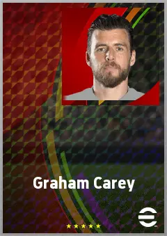 Graham Carey eFootball 2026 player card, 69 OVR LMF
