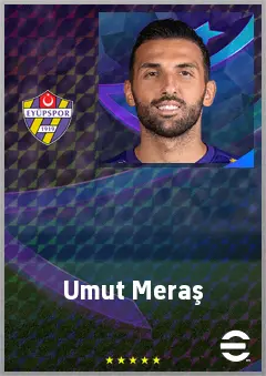 Umut Meraş eFootball 2026 player card, 68 OVR LB