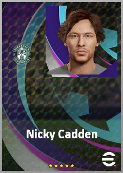 Nicky Cadden eFootball 2026 player card, 71 OVR LMF