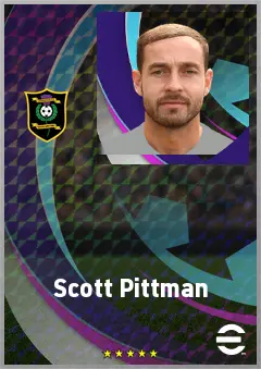 Scott Pittman eFootball 2026 player card, 71 OVR CMF