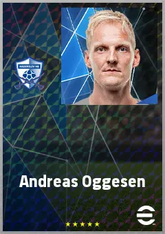 Andreas Oggesen eFootball 2026 player card, 68 OVR RB