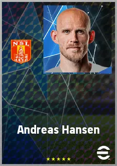 Andreas Hansen eFootball 2026 player card, 72 OVR GK