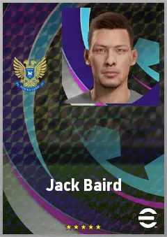 Jack Baird eFootball 2026 player card, 68 OVR CB