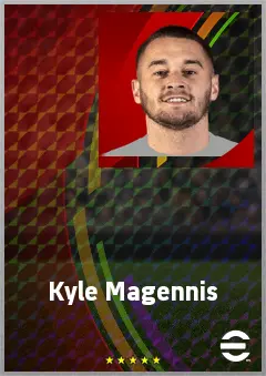 Kyle Magennis eFootball 2026 player card, 68 OVR CMF