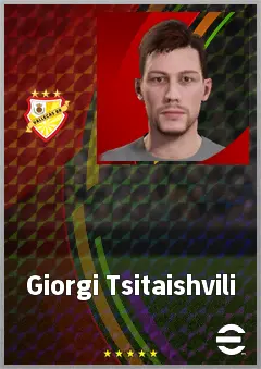 Giorgi Tsitaishvili eFootball 2026 player card, 72 OVR LWF