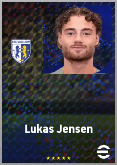 Lukas Jensen eFootball 2026 player card, 70 OVR GK