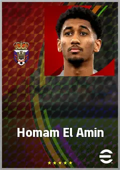 Homam El Amin eFootball 2026 player card, 70 OVR LB