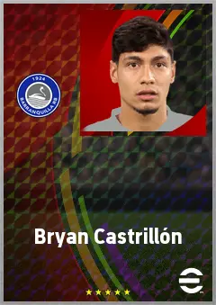 Bryan Castrillón eFootball 2026 player card, 71 OVR LWF