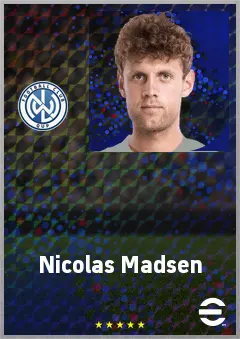 Nicolas Madsen eFootball 2026 player card, 71 OVR CMF