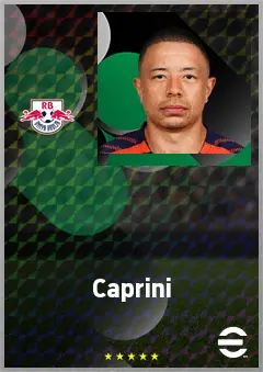 Caprini eFootball 2026 player card, 69 OVR RWF
